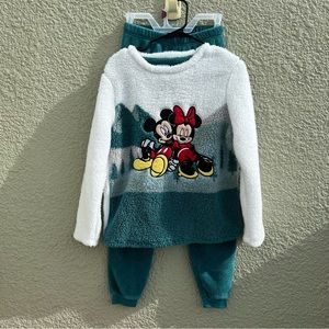 Fuzzy Mickey and Minnie pajamas